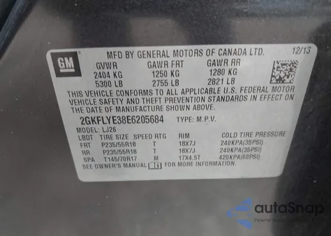 2014 GMC Terrain Slt-2 from USA, damaged, VIN 2GKFLYE38E6205684